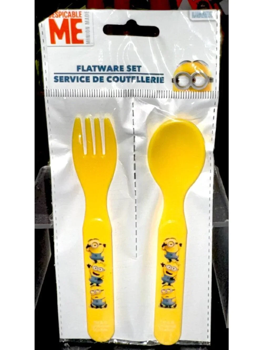 Despicable Me Minions Yellow BPA-Free Kids Flatware Set Spoon & Fork